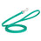 20 ft, 33 ft Biothane dog leash with silver Sprenger hook, 1/2 inch wide, Teal