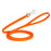20 ft, 33 ft Biothane dog leash with silver Sprenger hook, 1/2 inch wide, Hunter Orange