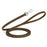 20 ft, 33 ft Biothane dog leash with silver Sprenger hook, 1/2 inch wide, Dark Chocolate Brown