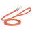20 ft, 33 ft Biothane dog leash with silver Sprenger hook, 1/2 inch wide, Coral 