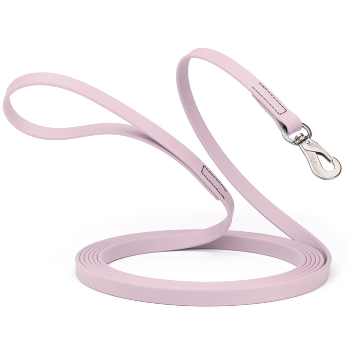 Long Line dog leash with Sprenger hook, 5/8 inch or 3/4 inch widths to choose from, Pastel Purple Biothane