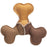 Jute dog toy for active play, bone Frisbee shaped