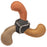Jute dog toy for active play, curved Frisbee shape