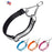 Black martingale collar for dogs with reflective strip and Herm Sprenger assembly chain, made from waterproof Biothane; blue, orange and pink color options
