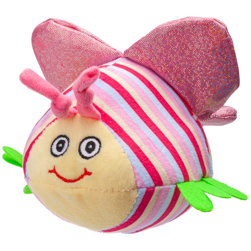 Happy bee mini plush dog toy for small dogs and puppies
