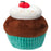 Turquoise cupcake mini plush dog toy for small dogs and puppies