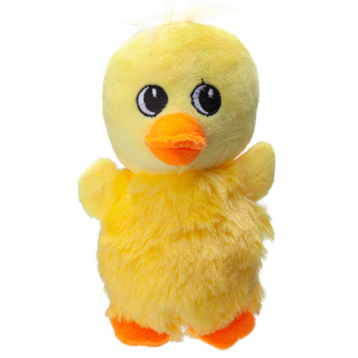 Yellow duck mini plush dog toy for small dogs and puppies