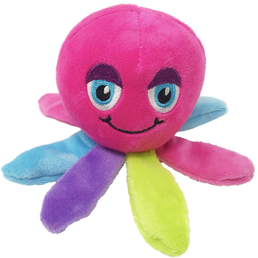 Colorful octopus mini plush dog toy for small dogs and puppies