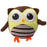 Owl mini plush dog toy for small dogs and puppies