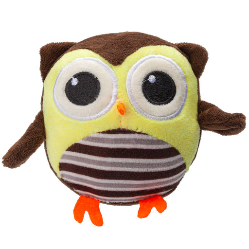 Owl mini plush dog toy for small dogs and puppies