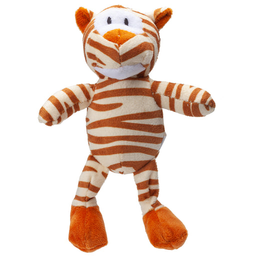 Tiger mini plush dog toy for small dogs and puppies