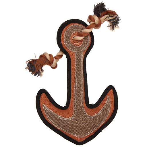 Anchor squeaky dog toy with rope