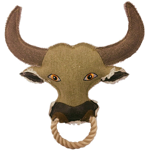 Cow durable dog toy with a squeaker