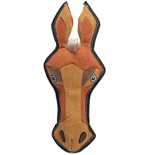 Donkey durable dog toy with a squeaker