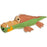 Alligator durable dog toy with a squeaker