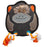 Monkey durable dog toy with a squeaker