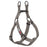 Gray step-in dog harness with quick release buckle, made from nylon, size M, size L