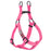 Pink step-in dog harness with quick release buckle, made from nylon, size M, size L