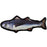 Floating in water dog toy with a squeaker, trout fish 