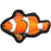 Tropical Clownfish small dog toy with a squeaker