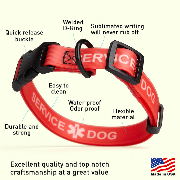 Biothane Service Dog Collar and Leash
