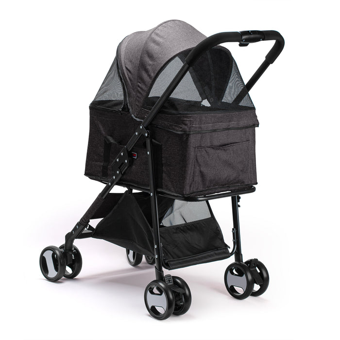 dog stroller foldable Executive Pet Stroller + Removable Cradle — Dogline Wholesale