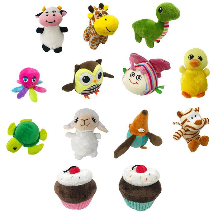 NEW 6" Mini Animal Dog Toy Collection with Pop-Up Display