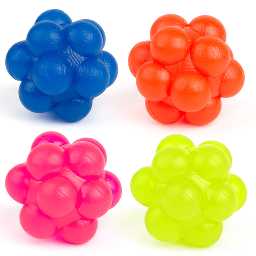 Rubber chew toys for dogs with vanilla scent, bumpy ball, four colors