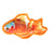 Tropical goldfish small dog toy with a squeaker 