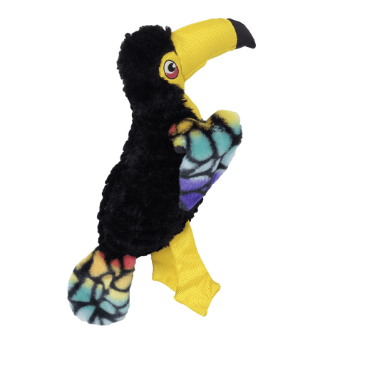 Interactive moving dog toy, toucan with moving wings