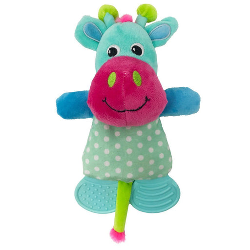 Soft and colorful dog toy, 10-inch giraffe