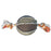 Jute dog toy for active play, round ball shaped with ropes